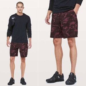 Lululemon Pace Breaker Short *9" Updated Incognito Camo Red Multi Size XL